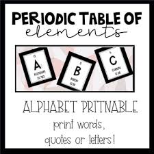 Periodic Table of Elements Alphabet by Upper Elementary Science Resources