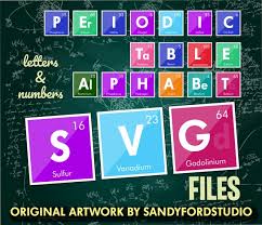 SVG Science Alphabet Periodic Table Letters Instant | Etsy Hong Kong