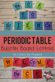 Elements A-Z Bulletin Board Letters | Science classroom decorations,  Science bulletin boards, Middle school bulletin boards
