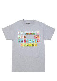 SUPER MARIO BROS-Periodic Table Of Super Mario T-Shirt - Heather Grey |  Newbury Comics