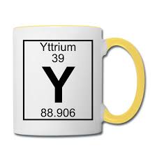 Yttrium (Y) (element 39) - Contrasting Mug | Periodic Table Words