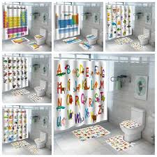 Periodic Table of Elements Bathroom Shower Curtains Waterproof 26 Alphabet  3D Cartoon Dog Print Kid Toliet Decor Antiskid Rugs - AliExpress Home &  Garden
