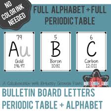 Elements A-Z Bulletin Board Letters - version 2 by Kristin Lee Resources