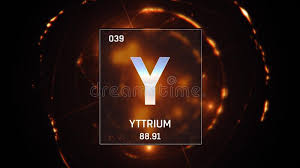 Yttrium As Element 39 of the Periodic Table 3D Illustration on Blue  Background Stock Illustration - Illustration of futuristic, physics:  179569078